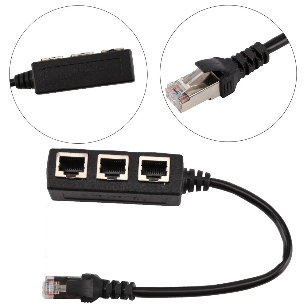 1 to 3 Socket LAN Ethernet Network RJ45 Plug Splitter Extender Adapter Computer Cable Connector Black GT
1 to 3 Socket LAN Ethernet Network RJ45 Plug Splitter Extender Adapter Computer Cable Connector Black GT