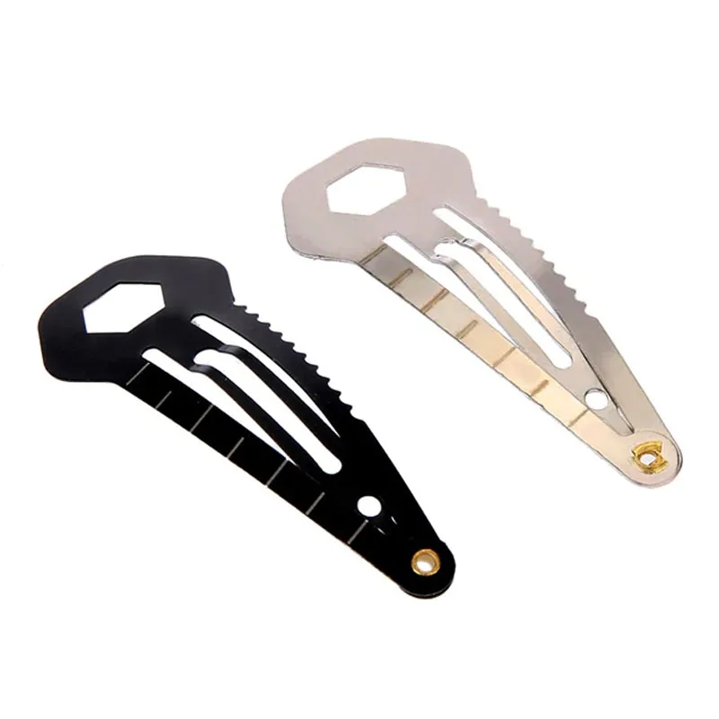 Multifunctional Stainless Steel Hair Clip Ruler Cutter Wrench EDC Multitool Hairpin mini Outdoor Gear Suvival Tool
Multifunctional Stainless Steel Hair Clip Ruler Cutter Wrench EDC Multitool Hairpin mini Outdoor Gear Suvival Tool