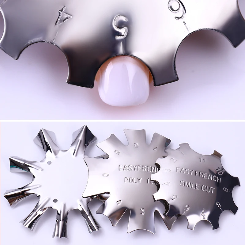 Easy French Tip Line Edge Nail Cutter Stencil Trimmer Tool Smile Shape Clipper Multi-size Styling Forms Manicure Nail Art Tools
Easy French Tip Line Edge Nail Cutter Stencil Trimmer Tool Smile Shape Clipper Multi-size Styling Forms Manicure Nail Art Tools