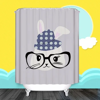 IBANO Glasses Rabbit Eco-Friendly Kids Shower Curtain Waterproof Polyester Bathtub Decor with 12Hooks
IBANO Glasses Rabbit Eco-Friendly Kids Shower Curtain Waterproof Polyester Bathtub Decor with 12Hooks