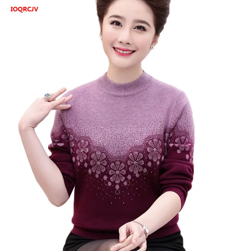 Autumn Winter Sweater Middle-Aged Women Turtleneck Sweater Thick Warm Plus Size Fashion Print Women Noble Pullover Sweater W294
Autumn Winter Sweater Middle-Aged Women Turtleneck Sweater Thick Warm Plus Size Fashion Print Women Noble Pullover Sweater W294