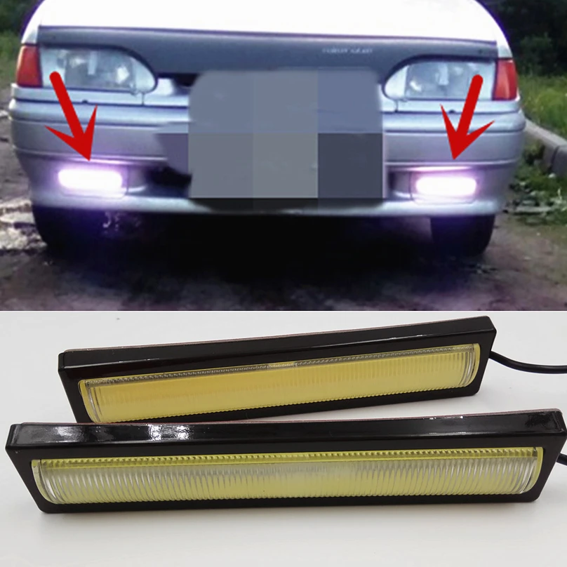 Car Flashing 1 set Universal High Power White lamp Car Auto LED Daytime Running Light Automobiles COB Day Lights DRL Fog Light
Car Flashing 1 set Universal High Power White lamp Car Auto LED Daytime Running Light Automobiles COB Day Lights DRL Fog Light