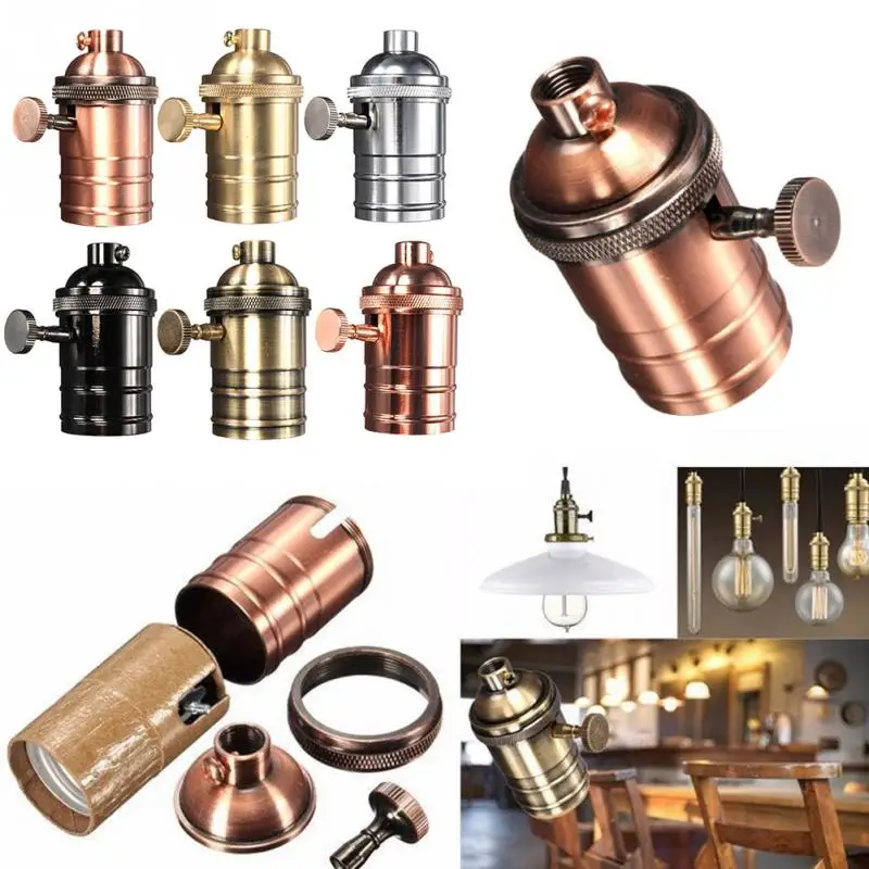 Vintage Edison Lamp Socket E26/E27 Screw Bulb Base Aluminum Lamp Holder Industrial Retro Pendant Fittings Lampholders Fixture
Vintage Edison Lamp Socket E26/E27 Screw Bulb Base Aluminum Lamp Holder Industrial Retro Pendant Fittings Lampholders Fixture