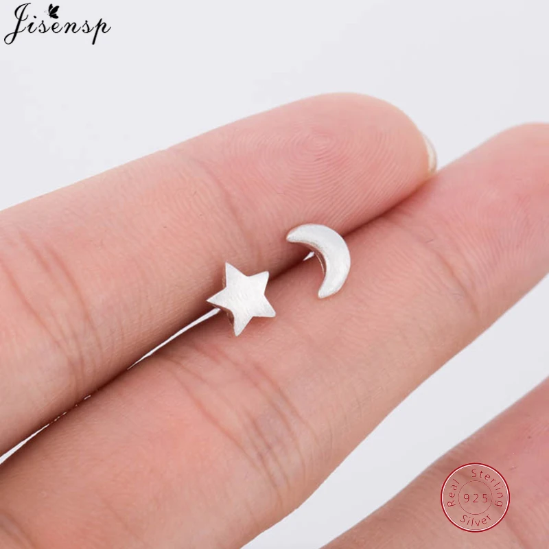 Jisensp 925 Sterling Silver Matte Stars and Moon Stud Earrings for Women Girl Asymmetric Stud Earrings Fashion Jewelry Gift
Jisensp 925 Sterling Silver Matte Stars and Moon Stud Earrings for Women Girl Asymmetric Stud Earrings Fashion Jewelry Gift