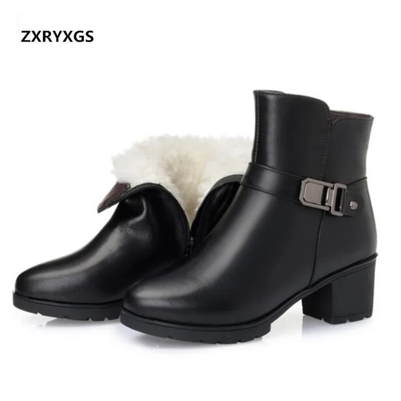 ZXRYXGS Brand Boots Warm Comfortable Cowhide Wool Snow Boots Women Boots 2018 New Plus Size Winter Shoes Woman High Heeled Boots
ZXRYXGS Brand Boots Warm Comfortable Cowhide Wool Snow Boots Women Boots 2018 New Plus Size Winter Shoes Woman High Heeled Boots