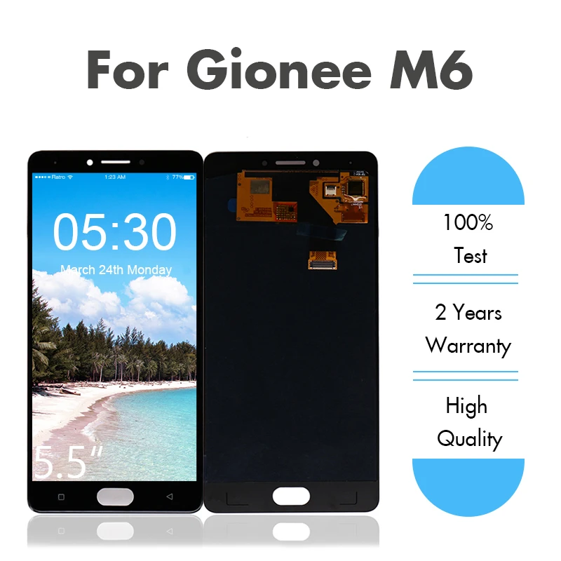 for Gionee M6 LCD Screen with Touch Digitizer Panel Display Assembly Repair 100% Tested 5.5 inch Free Shipping | Мобильные телефоны