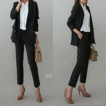 Set female 2019 spring new fashion slim suit jacket nine pants two sets of temperament casual solid color wild women's clothes
Set female 2019 spring new fashion slim suit jacket nine pants two sets of temperament casual solid color wild women's clothes