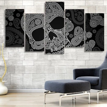5Pcs/set Wall Art Canvas Painting Panel Decorate Skull&Wine Poster Room Paintings On Modern Home Prints Living Room 
5Pcs/set Wall Art Canvas Painting Panel Decorate Skull&Wine Poster Room Paintings On Modern Home Prints Living Room