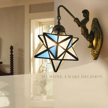 Mediterranean Tiffany Mermaid Glass Sconce Wall Lamps Wall Light Light E27 220V Bedside Wall Fixtures Home Decoration Lighting
Mediterranean Tiffany Mermaid Glass Sconce Wall Lamps Wall Light Light E27 220V Bedside Wall Fixtures Home Decoration Lighting