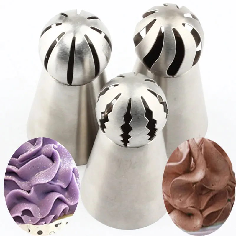 3Pcs Cupcake Stainless Steel Sphere Ball Shape Icing Piping Nozzles Pastry Cream Tips Flower Torch Pastry Tube Decoration
3Pcs Cupcake Stainless Steel Sphere Ball Shape Icing Piping Nozzles Pastry Cream Tips Flower Torch Pastry Tube Decoration