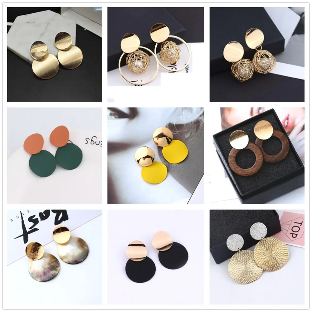 2019 NEW exquisite fashion Round geometric statement dangle earring elegant girll romantic colorful Round Drop Earring Women
2019 NEW exquisite fashion Round geometric statement dangle earring elegant girll romantic colorful Round Drop Earring Women