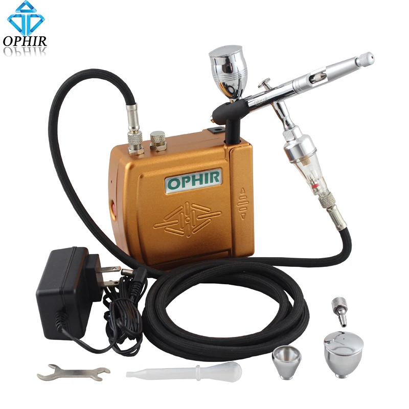 OPHIR 0.5mm PRO Dual-Action Airbrush Kit with Mini Air Compressor for Temporary Tattoo Nail Art Model Hobby _AC003G+AC006+AC011
OPHIR 0.5mm PRO Dual-Action Airbrush Kit with Mini Air Compressor for Temporary Tattoo Nail Art Model Hobby _AC003G+AC006+AC011
