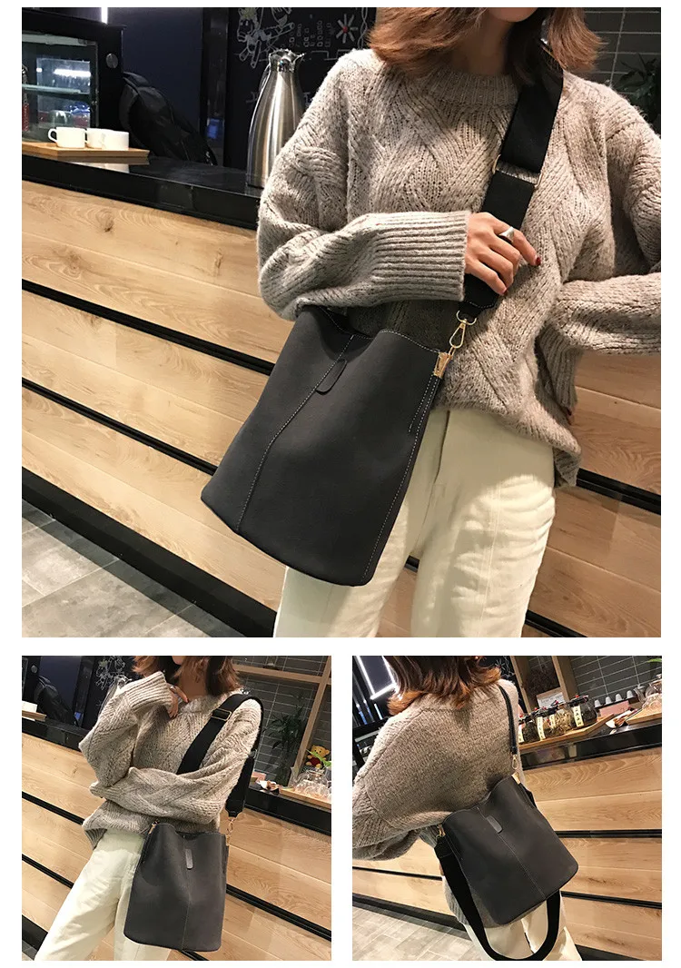 Women Shoulder Bag large capacity Matte PU Leather lady handbag Luxury Designer
