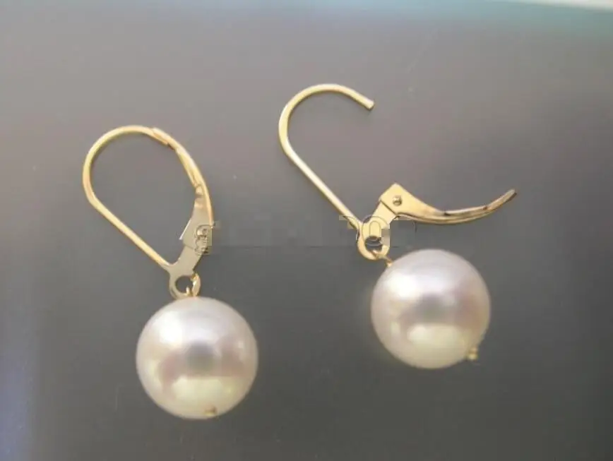 Hot sell Noble- Hot sale new Style >>>>10mm Genuine White South Sea Shell Pearl Round Beads 4K Gold Leverback Earrings
Hot sell Noble- Hot sale new Style >>>>10mm Genuine White South Sea Shell Pearl Round Beads 4K Gold Leverback Earrings