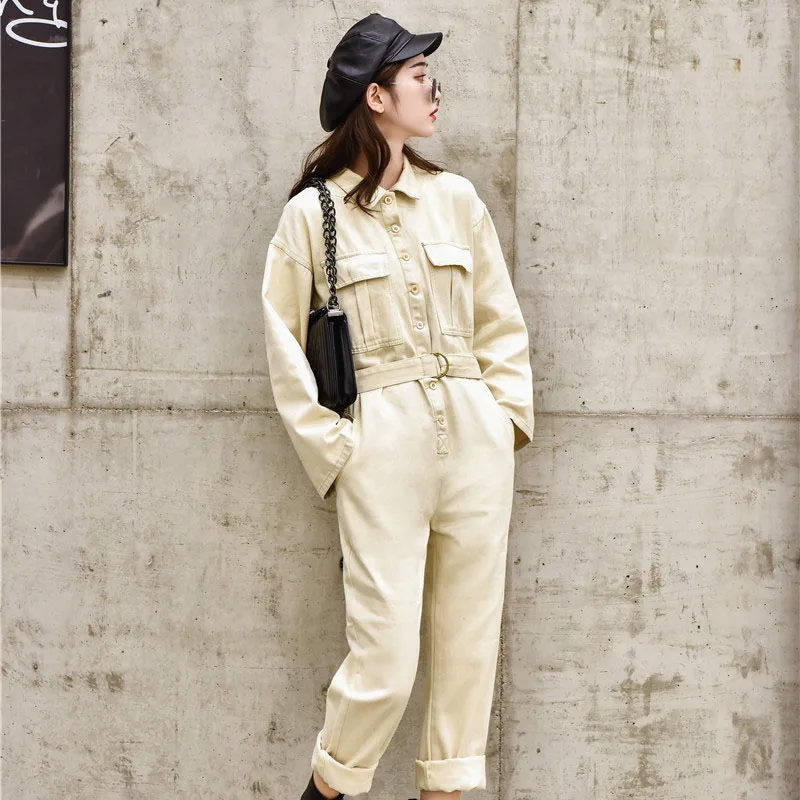 Denim Jumpsuit Women Romper Long Sleeve Belt Green Winter Autumn Jeans Jumpsuit Female 2019 Streetwear Overalls WJ30
Denim Jumpsuit Women Romper Long Sleeve Belt Green Winter Autumn Jeans Jumpsuit Female 2019 Streetwear Overalls WJ30