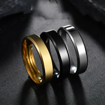 2020 6mm Titanium Steel Black Finger Rings Set For Man Silvery Plated Ring For Women Golden-color Jewelry Female Wedding Ring
2020 6mm Titanium Steel Black Finger Rings Set For Man Silvery Plated Ring For Women Golden-color Jewelry Female Wedding Ring