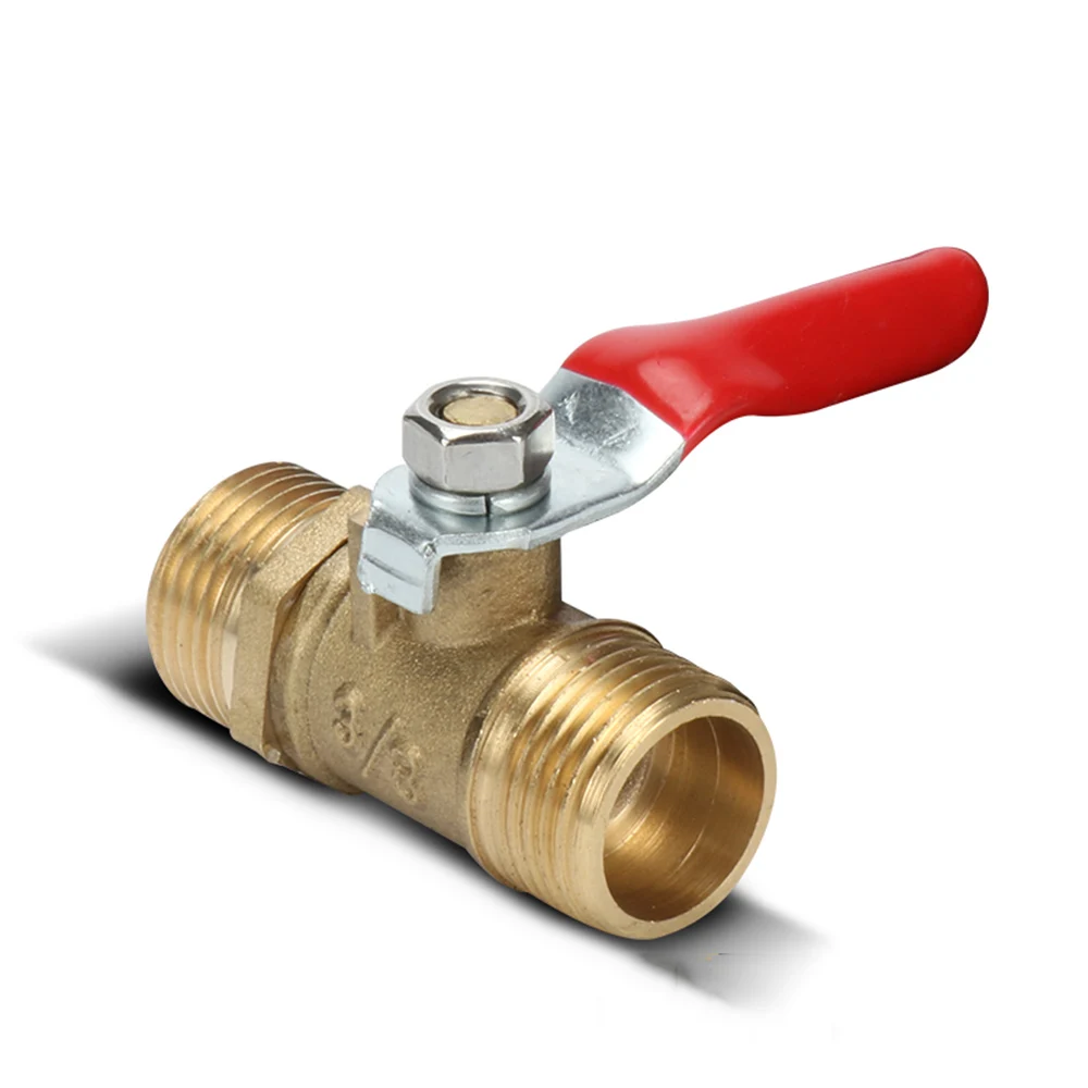 1/8" 1/4'' 3/8'' 1/2'' Male Thread Ball Valve Brass Connector Joint Copper Pipe Fitting Coupler Adapter ball valve |
