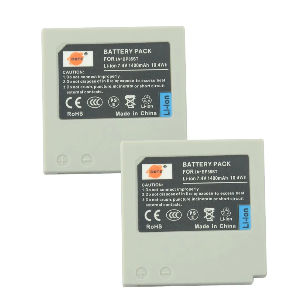 DSTE 2PCS IA-BP85ST Rechargeable Battery for SAMSUNG SC-HMX10 HMX10A HMX20 HMX20C MX10 MX10A MX10P MX10R VP-HMX08 Camera
DSTE 2PCS IA-BP85ST Rechargeable Battery for SAMSUNG SC-HMX10 HMX10A HMX20 HMX20C MX10 MX10A MX10P MX10R VP-HMX08 Camera