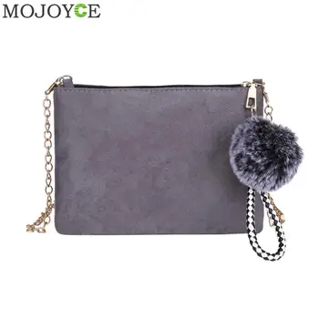 Elegant Classic Women Scrub Bags Ladies PU Leather Envelope Clutch Handbag Chain Messenger Bag Pompom Ball Crossbody Bags 2018 
Elegant Classic Women Scrub Bags Ladies PU Leather Envelope Clutch Handbag Chain Messenger Bag Pompom Ball Crossbody Bags 2018