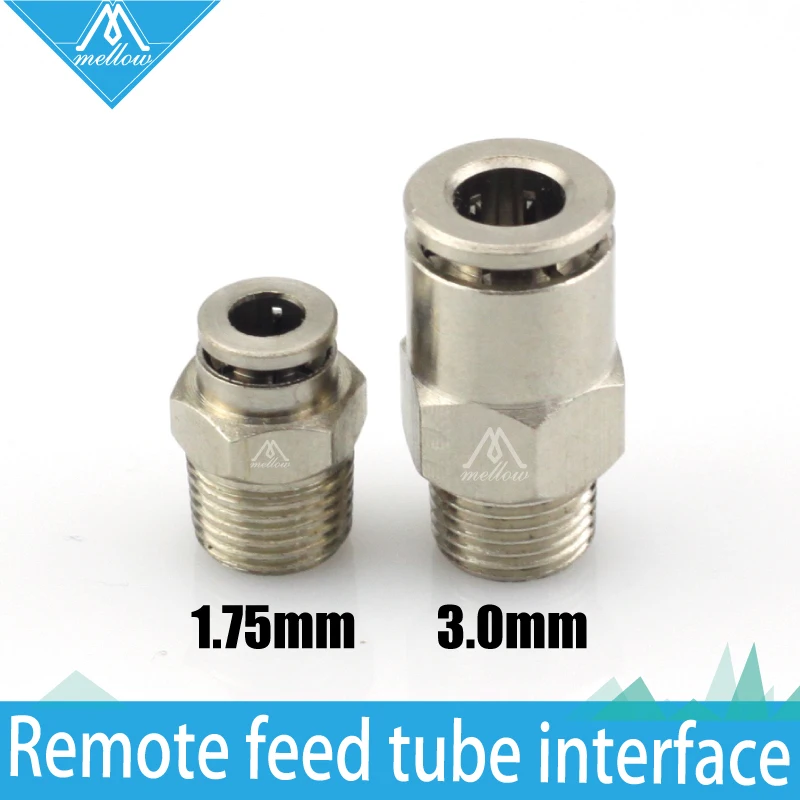 High Quality 2pcs 3D printer remote feed tube interface/ remote inlet port connector /Teflonto tube adapter Use for 1.75mm/3mm
High Quality 2pcs 3D printer remote feed tube interface/ remote inlet port connector /Teflonto tube adapter Use for 1.75mm/3mm