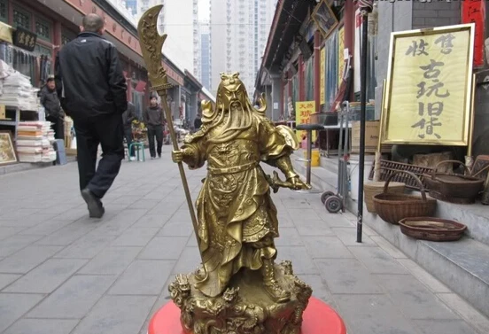 150401 S0006 15"Chinese Brass craftwork famous Nine Dragon Gong Yu Guan Gong warrior statuary
150401 S0006 15"Chinese Brass craftwork famous Nine Dragon Gong Yu Guan Gong warrior statuary