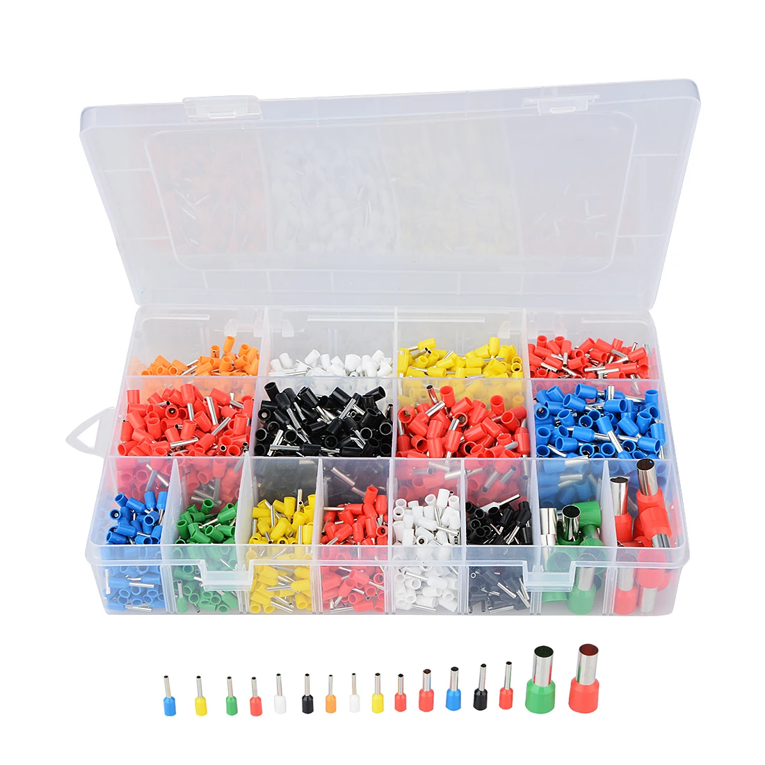 2120pcs New Insulated Cord Pin End Terminals Tin-Plated Copper Crimp Connector Ferrules Kit Set For 22-5AWG
2120pcs New Insulated Cord Pin End Terminals Tin-Plated Copper Crimp Connector Ferrules Kit Set For 22-5AWG