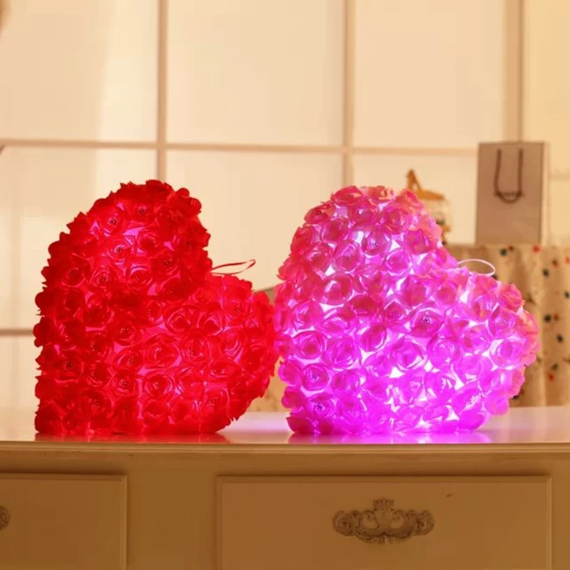 Colorful Rose Romantic Plush Pillow Stuffed Love Heart LED Luminous Light Pillow Soft Doll Toy Gift for Girlfriend Wife Kids
Colorful Rose Romantic Plush Pillow Stuffed Love Heart LED Luminous Light Pillow Soft Doll Toy Gift for Girlfriend Wife Kids