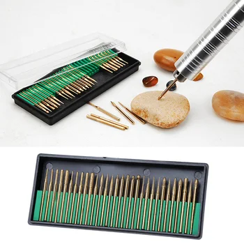 30Pcs 3mm Titanium Coated Diamond Burs Bit Set Dremel Assorted Rotary Drill Tool 
30Pcs 3mm Titanium Coated Diamond Burs Bit Set Dremel Assorted Rotary Drill Tool