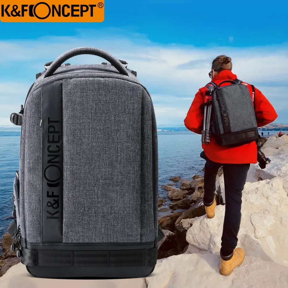 K&F CONCEPT DSLR Camera Bag Waterproof High-density Nylon Backpack Laptop 14" For Canon Nikon Sony DSLR 
K&F CONCEPT DSLR Camera Bag Waterproof High-density Nylon Backpack Laptop 14" For Canon Nikon Sony DSLR