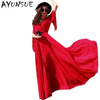 European Maxi Ladies Dresses V-neck Red Dress Chiffon Flare Sleeve Boho Slim Women Summer Dress 2020 Hot Sale Vestidos FYY462
European Maxi Ladies Dresses V-neck Red Dress Chiffon Flare Sleeve Boho Slim Women Summer Dress 2020 Hot Sale Vestidos FYY462