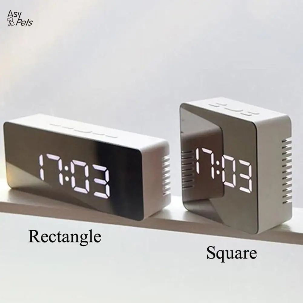 AsyPets Multi-functional Mirror Electronic Alarm Clock Mini Bedside Clock Battery or Plug-in-15
AsyPets Multi-functional Mirror Electronic Alarm Clock Mini Bedside Clock Battery or Plug-in-15