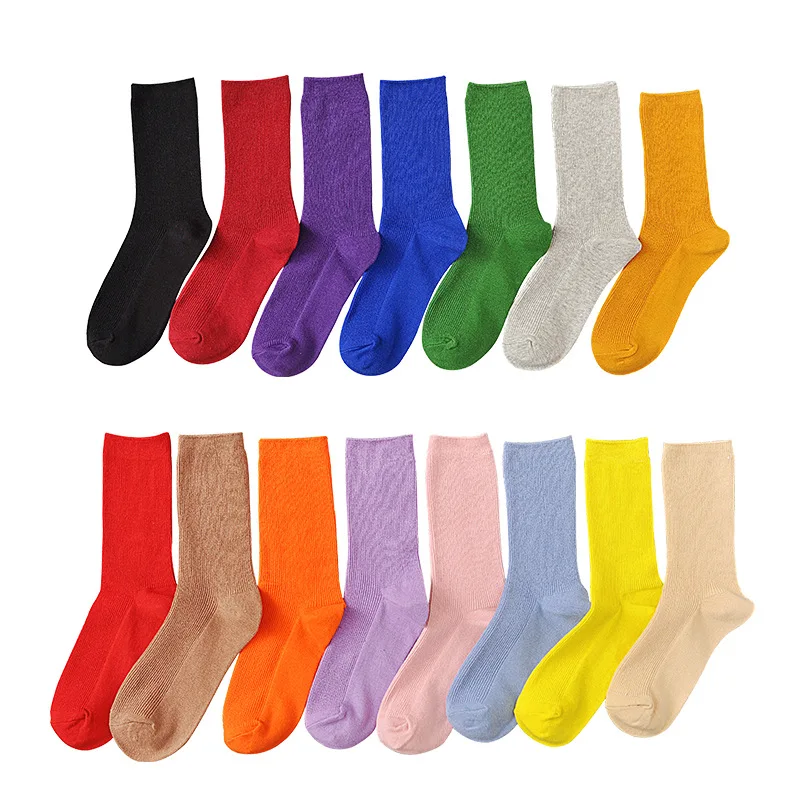 Color Vintage Long Double Needle Vertical Bar Solid Color Autumn and Winter Women's Socks Cheapest Warm Sokken Ladies Calceines
Color Vintage Long Double Needle Vertical Bar Solid Color Autumn and Winter Women's Socks Cheapest Warm Sokken Ladies Calceines