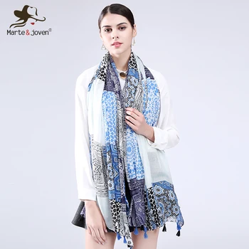 Marte&Joven New Plus Size Geometric Floral Print Scarf Pashmina Women Unique Retro Flower Pattern Elegant Fringed Ladies Shawl
Marte&Joven New Plus Size Geometric Floral Print Scarf Pashmina Women Unique Retro Flower Pattern Elegant Fringed Ladies Shawl