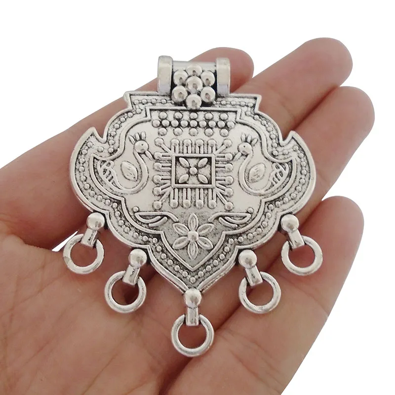 3 x Antique Silver Bohemian Boho Large Chandelier Connectors Charms Pendants for Necklaces Jewelry Making Findings 62x50mm
3 x Antique Silver Bohemian Boho Large Chandelier Connectors Charms Pendants for Necklaces Jewelry Making Findings 62x50mm