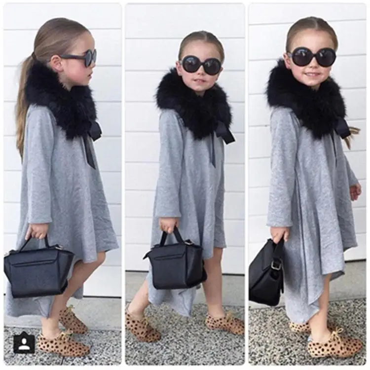 2018 Baby Girl Dress Black Gray Kids Clothes Party Costume For Girl School Dress Children Baby Warm Long Sleeve Dress 2-7 Years
2018 Baby Girl Dress Black Gray Kids Clothes Party Costume For Girl School Dress Children Baby Warm Long Sleeve Dress 2-7 Years