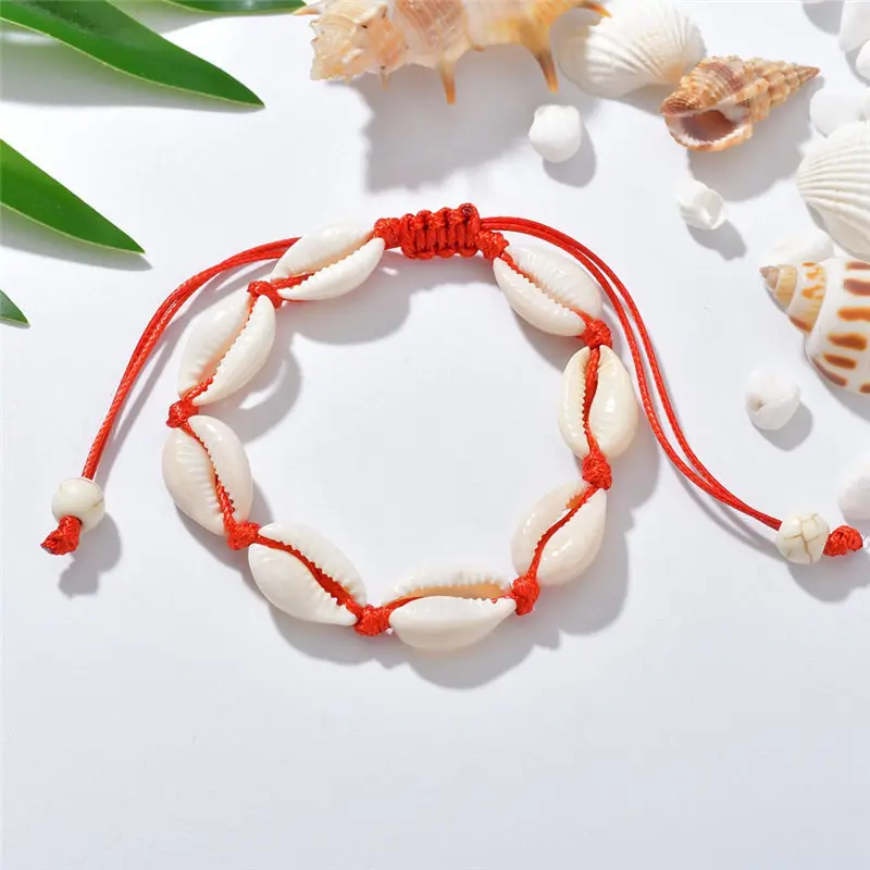 Red Fashion Shell Bracelets Bangle for Women Rope Chain Bracelet Beads Charm Bracelet Bohemian Beach Wedding Jewelry Party
Red Fashion Shell Bracelets Bangle for Women Rope Chain Bracelet Beads Charm Bracelet Bohemian Beach Wedding Jewelry Party