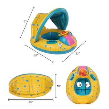 Summer Soft Baby Swimming Pool Float Boat Rider With Detachable Sun Canopy Shade Toys For Baby Kid Children
Summer Soft Baby Swimming Pool Float Boat Rider With Detachable Sun Canopy Shade Toys For Baby Kid Children