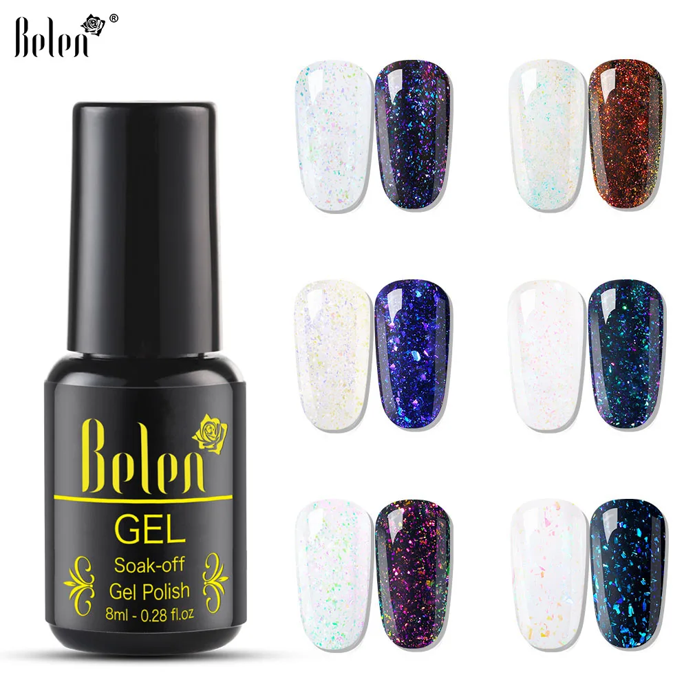 Belen 8ml Chameleon Starry Gel Nail Polish Bling Glitter Sequins UV LED Gel Varnish Long Lasting Nail Art Soak Off Gel Manicure
Belen 8ml Chameleon Starry Gel Nail Polish Bling Glitter Sequins UV LED Gel Varnish Long Lasting Nail Art Soak Off Gel Manicure