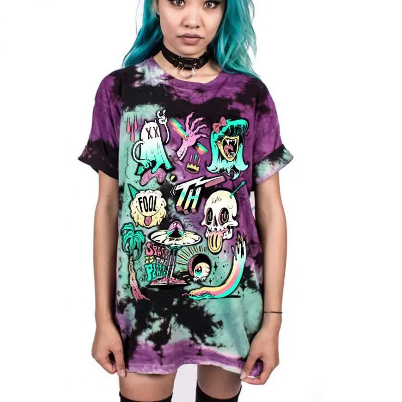 Zuolunouba Casual Short Sleeve Girlfriend Tees Tops Female Fashion Cartoon Alien Monster Harajuku Loose O-neck Women T-shirts
Zuolunouba Casual Short Sleeve Girlfriend Tees Tops Female Fashion Cartoon Alien Monster Harajuku Loose O-neck Women T-shirts