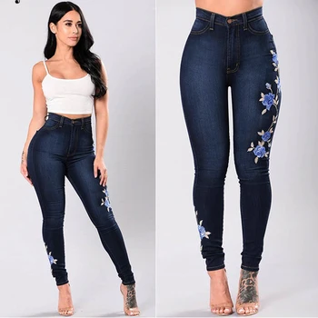 2018 Long sexy Jeans Women Basic Classic High Waist Skinny Pencil Blue Denim Pants embroidery Elastic Stretch Jeans plus size
2018 Long sexy Jeans Women Basic Classic High Waist Skinny Pencil Blue Denim Pants embroidery Elastic Stretch Jeans plus size