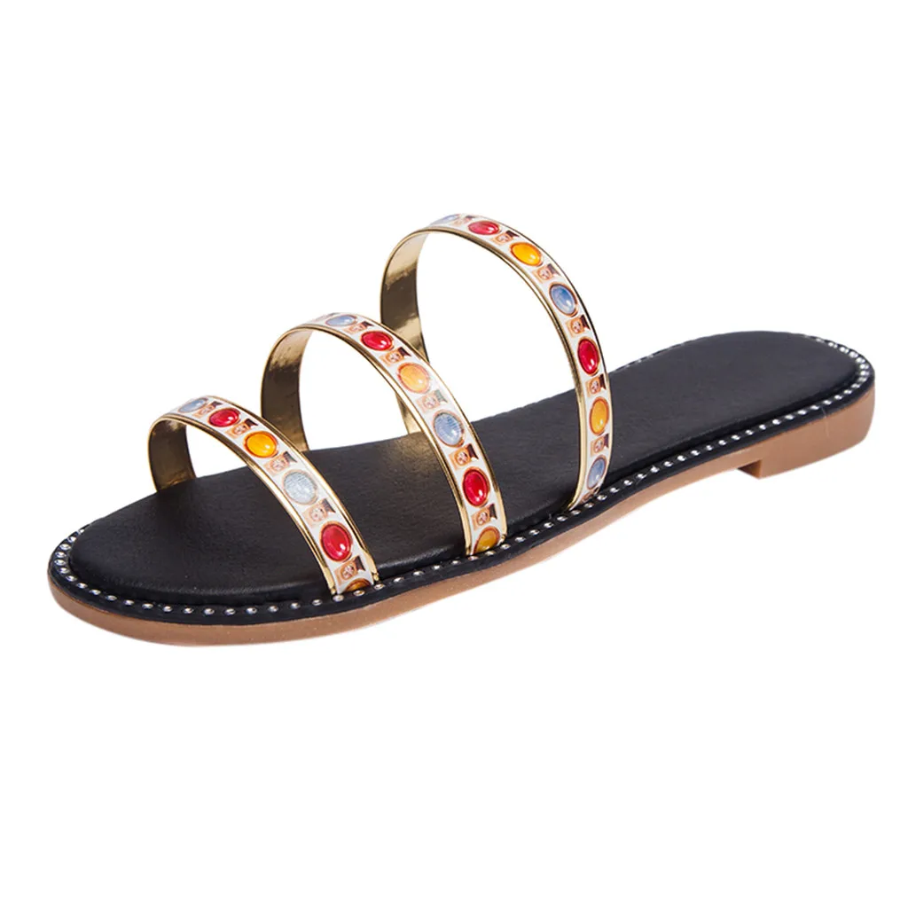 SAGACE Fashion Ladies Slipper Flat with Shoes Women's Multicolor Open Toe Flat-Bottom Holiday Beach Shoes Roman Style Slippers
SAGACE Fashion Ladies Slipper Flat with Shoes Women's Multicolor Open Toe Flat-Bottom Holiday Beach Shoes Roman Style Slippers