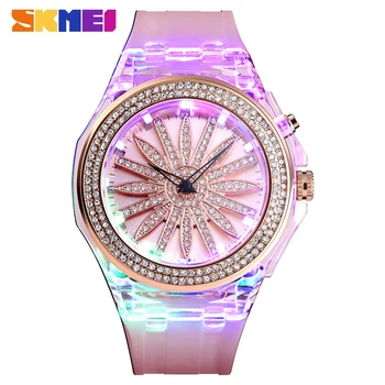 Brand SKMEI Women Quartz Watch Luxury LED Back light Women's Watches 50M Waterproof Bracelet Ladies Dress Clock Reloj Mujer
Brand SKMEI Women Quartz Watch Luxury LED Back light Women's Watches 50M Waterproof Bracelet Ladies Dress Clock Reloj Mujer