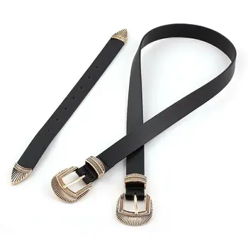 Hot Vintage Women Belts Metal Leather Double Buckle Belt Fashion Female Boho Jeans Dress Waistband Waist Strap Pin Buckles Belt
Hot Vintage Women Belts Metal Leather Double Buckle Belt Fashion Female Boho Jeans Dress Waistband Waist Strap Pin Buckles Belt