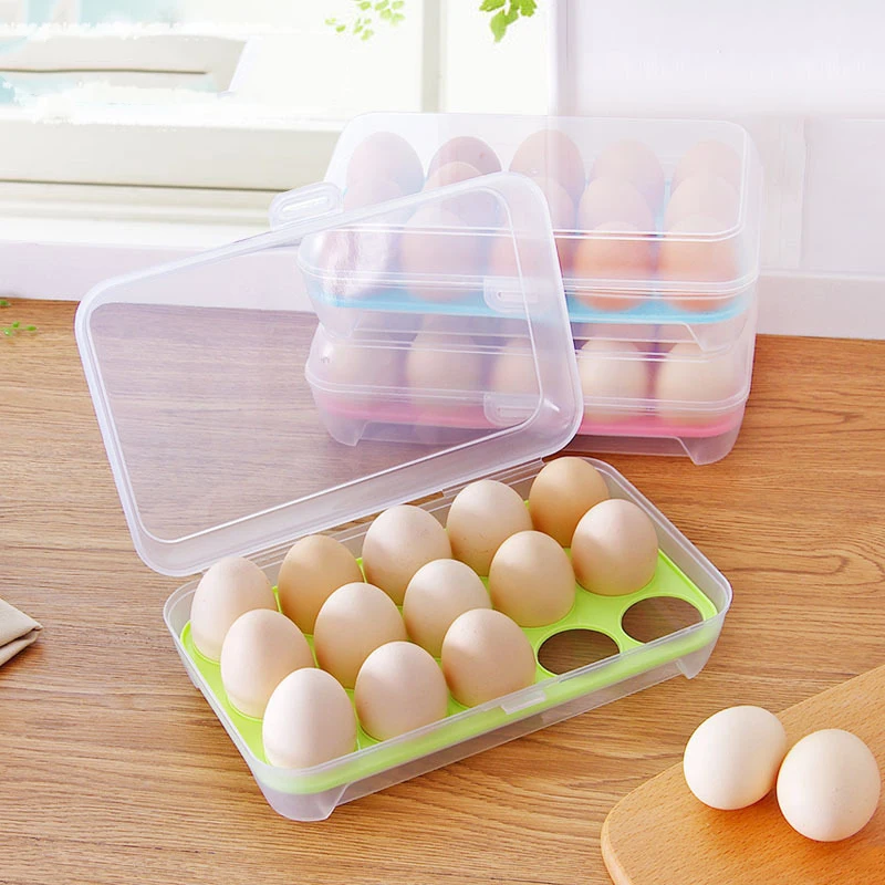 15 Grid Portable Refrigerator Fresh Egg Storage Box Single-Layer Egg Organizer Case Kitchen Transparent Eggs Storage Boxes
15 Grid Portable Refrigerator Fresh Egg Storage Box Single-Layer Egg Organizer Case Kitchen Transparent Eggs Storage Boxes
