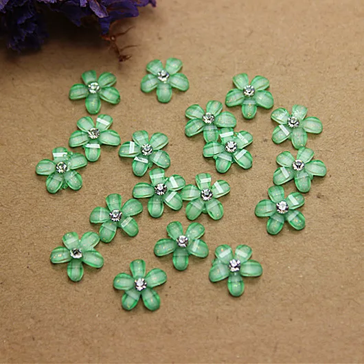 100pcs 10mm cute green resin flower with rhinestone flatback cabochon for DIY phone,nail art decoration
100pcs 10mm cute green resin flower with rhinestone flatback cabochon for DIY phone,nail art decoration