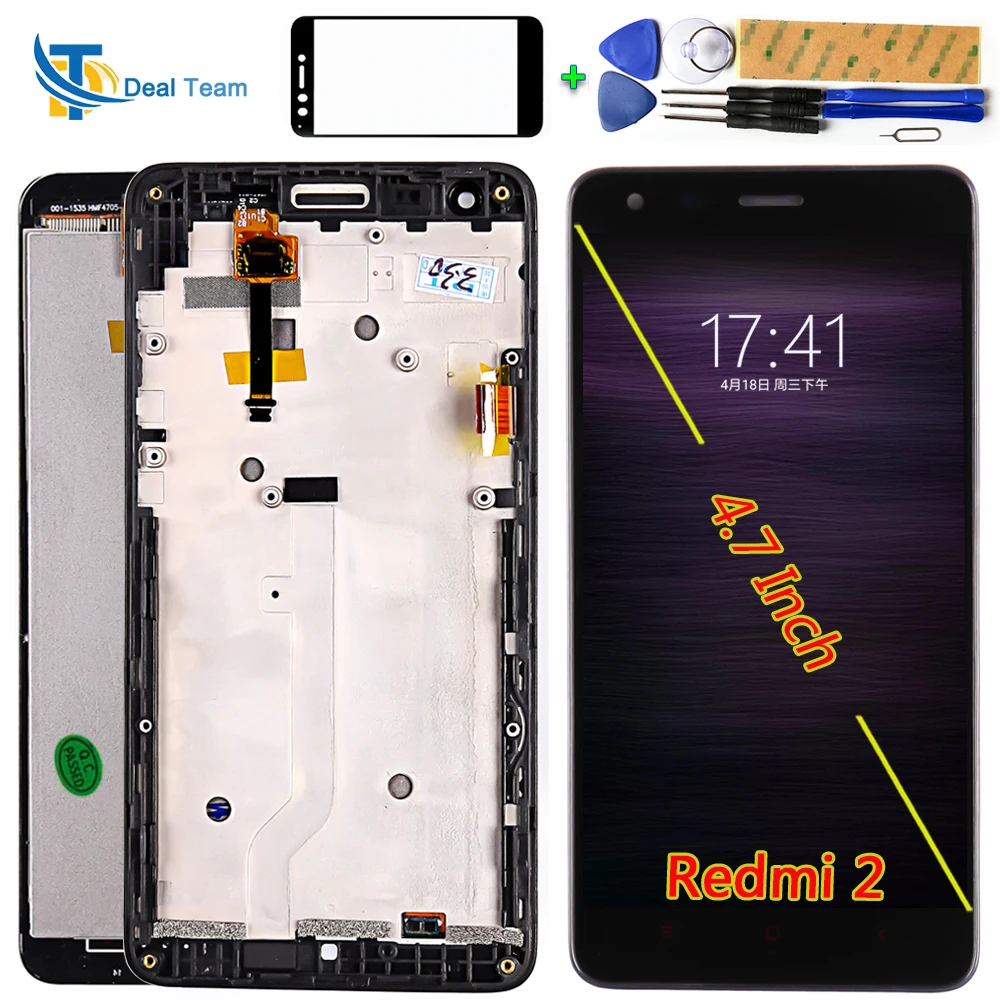AAA quality LCD for Xiaomi Redmi 2 4.7 inch LCD display Touch Screen Digitizer 1280*720 Assembly Frame with Free Tempered Glass
AAA quality LCD for Xiaomi Redmi 2 4.7 inch LCD display Touch Screen Digitizer 1280*720 Assembly Frame with Free Tempered Glass
