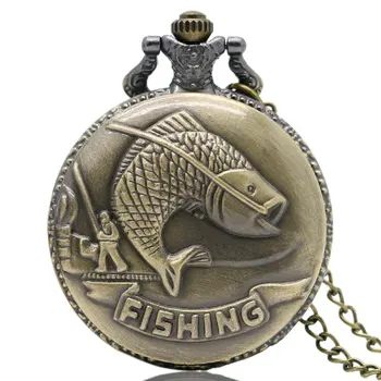 Fashion Bronze Vintage Pocket Watches Necklace Chain Pendent Fishing Angling Antique Style Quartz Steampunk Mens Womens Gift
Fashion Bronze Vintage Pocket Watches Necklace Chain Pendent Fishing Angling Antique Style Quartz Steampunk Mens Womens Gift