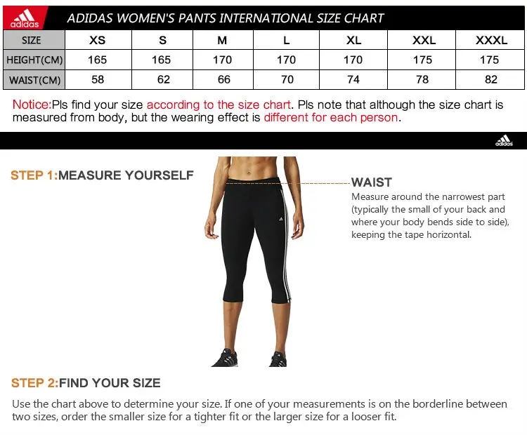 adidas short size guide