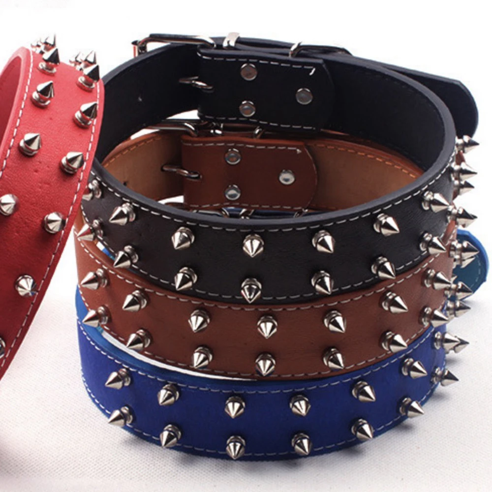 Soft Leather Studded Dog Collar Black Rivet Spiked Collar For Medium Large Dogs Pitbull Bully Necklace
Soft Leather Studded Dog Collar Black Rivet Spiked Collar For Medium Large Dogs Pitbull Bully Necklace