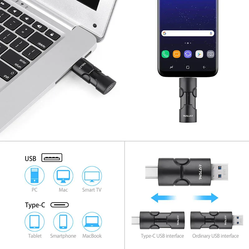 Флеш накопитель THKAILAR USB 3 0 Type C OTG флеш 256 ГБ 128 64 Флешка 32 Гб высокая скорость|USB